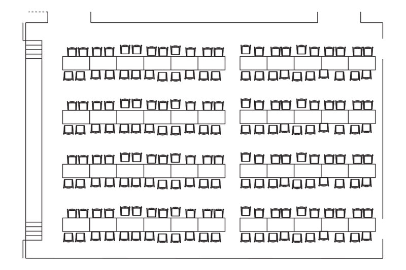 Pankratius - Bankettbestuhlung - 44 Tische, 176 Sitzplätze