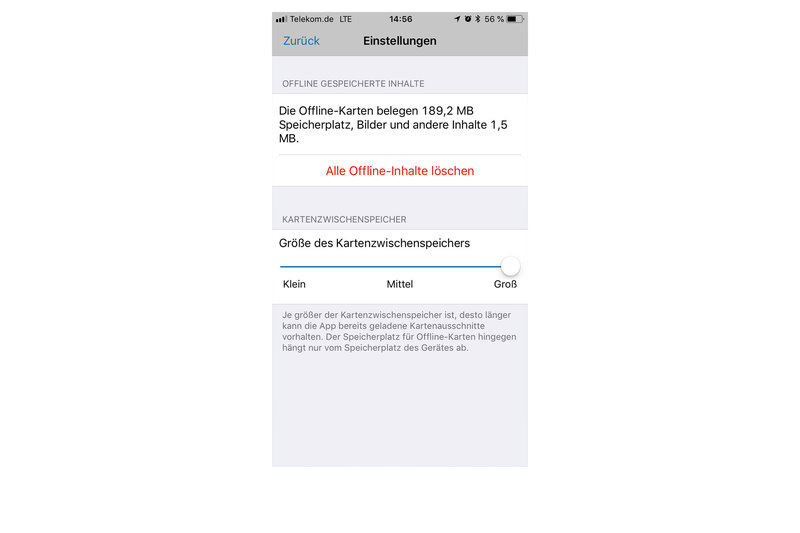 Komfortable Offline-Speicherung für Touren- und Kartendaten