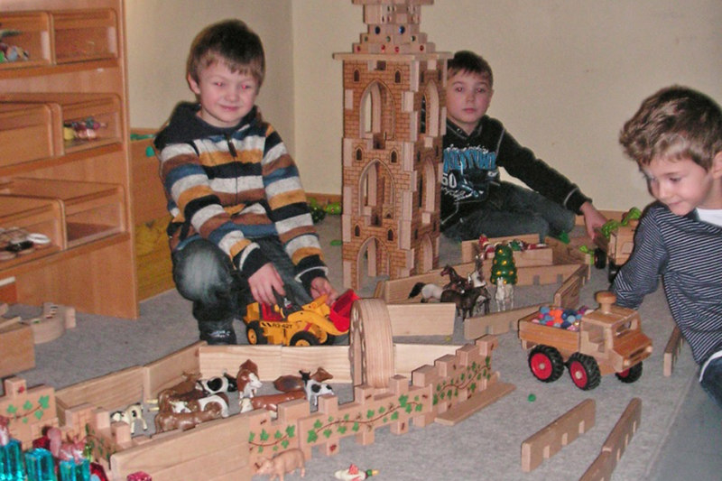 Ein großes Sortiment an Baumaterial