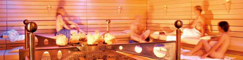 Kristallsauna in der Saunawelt des Vitariums mit 90 °C