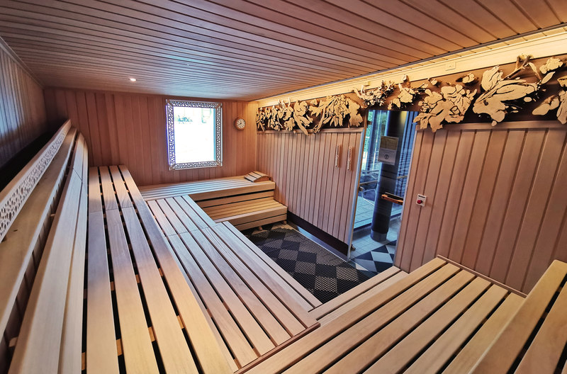 Die Erlensauna mit einer Temperatur von 80°C