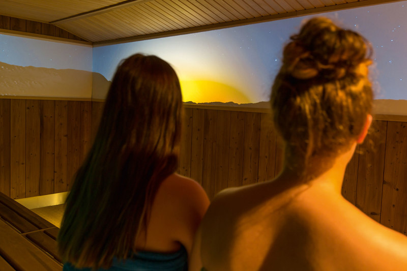 Sauna Polaris s teplotou 100 °C a vlhkostí 10%